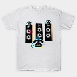 speakers and phone T-Shirt